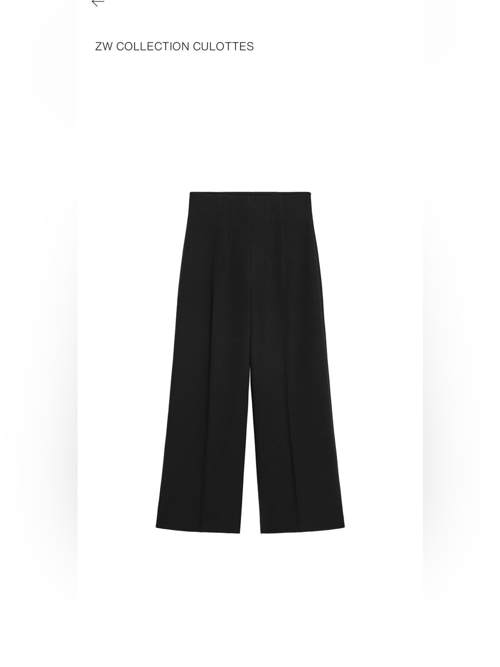 ZW Collection Black Culotte Pants